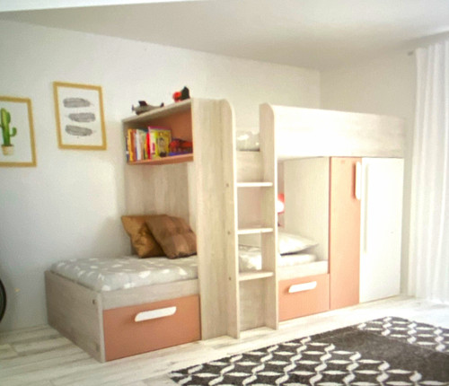 Single bunk bed frame with - frame,