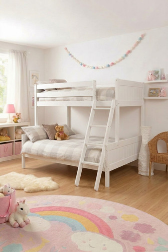 Triple bunk bed kids - bed, 3ft/4ft