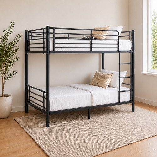 Metal bunk bed - bed, kids