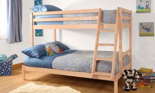 Triple bunk bed natural pine - triple,