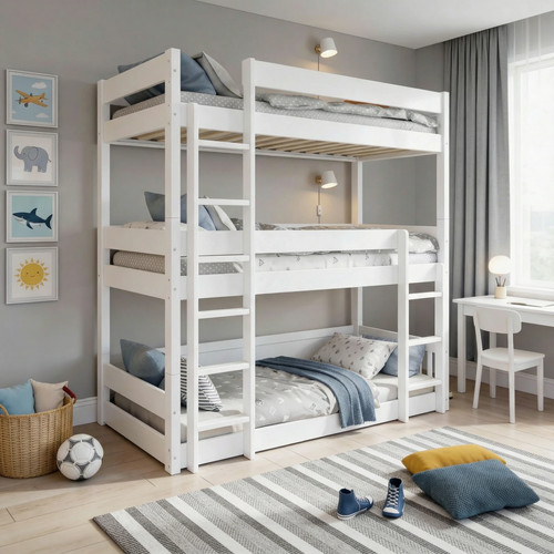 Triple bunk beds kids - bunk, children