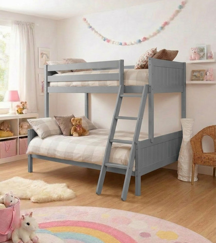 3ft 4ft triple wooden bunk - 4ft, bed