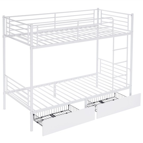 Kids twin bunk bed drawers - twin, w/2
