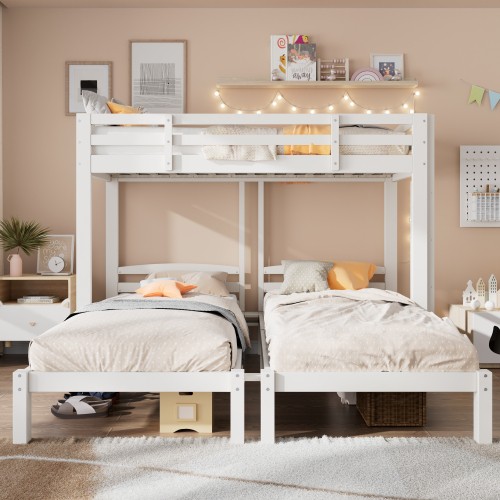 Triple sleeper bunk bed - bed, 3ft