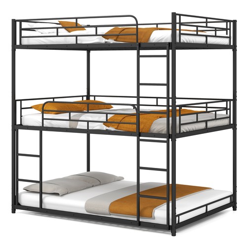 Metal triple bunk bed - bed, with