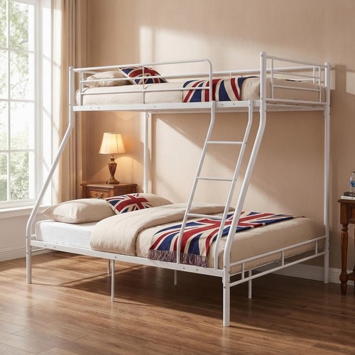 Triple bunk bed metal frame - bed,