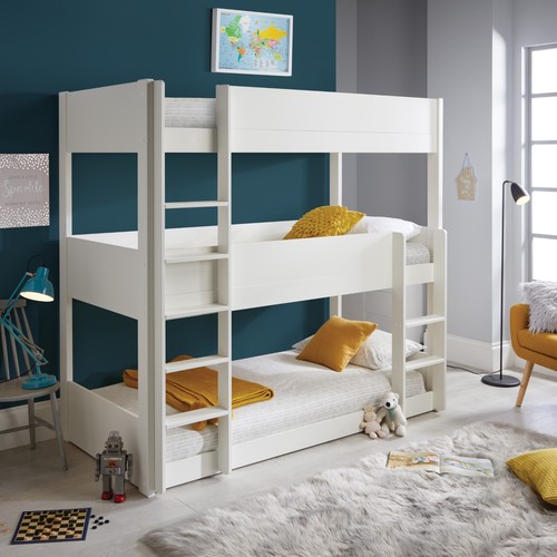 Snowdon white three tier bunk - tier,