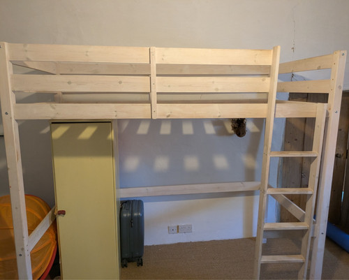 Solid pine wood bunk bed - wood,