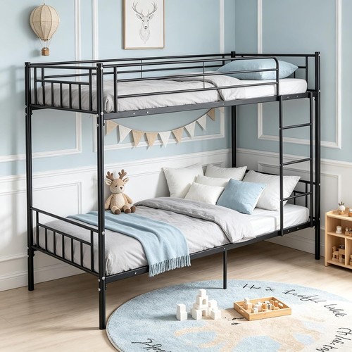 Metal bunk bed with - bunk,