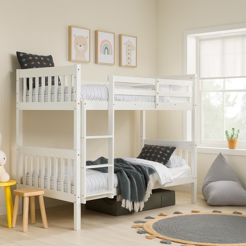 Bunk bed suzie white solid - bed,,